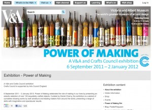 The Power of Making - Victoria & Albert Museum website screen grab
